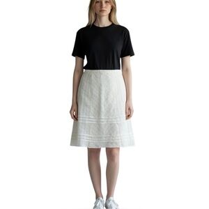 NWOT ANTHROPOLOGIE Beth Bowley ivory eyelet skirt